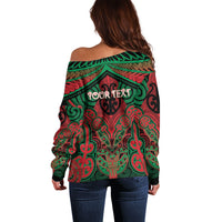 Aotearoa Iwi Ngati Hine Personalised Off Shoulder Sweater Maori Kowhaiwhai Pattern