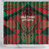 Aotearoa Iwi Ngati Hine Shower Curtain Maori Kowhaiwhai Pattern