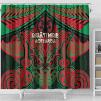 Aotearoa Iwi Ngati Hine Shower Curtain Maori Kowhaiwhai Pattern