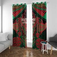 Aotearoa Iwi Ngati Hine Window Curtain Maori Kowhaiwhai Pattern