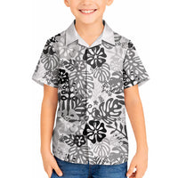 White Aloha Hawaiian Hawaiian Shirt Monstera Hibiscus Tropical Pattern