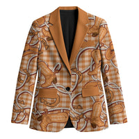 Brown Hawaii Palaka Cowboy Blazer Hawaiian Paniolo Festival Spirit LT19 Unisex Brown - Polynesian Pride