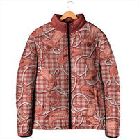 Red Hawaii Palaka Cowboy Padded Jacket Hawaiian Paniolo Festival Spirit LT19 - Polynesian Pride