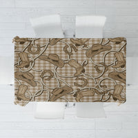 Beige Hawaii Palaka Cowboy Tablecloth Hawaiian Paniolo Festival Spirit LT19 Beige - Polynesian Pride