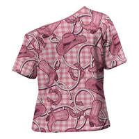 Pink Hawaii Palaka Cowboy Cross Shoulder Shirt Hawaiian Paniolo Festival Spirit LT19 - Polynesian Pride