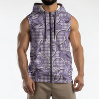 Purple Hawaii Palaka Cowboy Sleeveless Zip Hoodie Hawaiian Paniolo Festival Spirit LT19 - Polynesian Pride