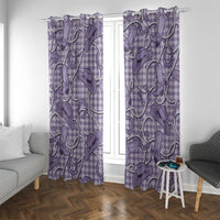 Purple Hawaii Palaka Cowboy Window Curtain Hawaiian Paniolo Festival Spirit LT19 With Grommets Purple - Polynesian Pride