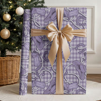 Purple Hawaii Palaka Cowboy Wrapping Paper Hawaiian Paniolo Festival Spirit LT19 - Polynesian Pride