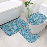 Blue Hawaii Palaka Cowboy Bathroom Set Hawaiian Paniolo Festival Spirit LT19 - Polynesian Pride