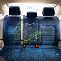New Zealand Takahe Personalised Back Car Seat Cover Silver Fern Galaxy Polynesian Pattern