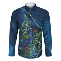 New Zealand Takahe Personalised Family Matching Mermaid Dress and Hawaiian Shirt Silver Fern Galaxy Polynesian Pattern