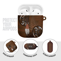 New Zealand Taiaha AirPods Case Maori Weapon Silver Fern Maori Pattern