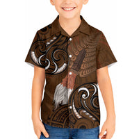 New Zealand Taiaha Hawaiian Shirt Maori Weapon Silver Fern Maori Pattern LT22 - Polynesian Pride