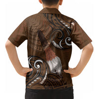 New Zealand Taiaha Kid Hawaiian Shirt Maori Weapon Silver Fern Maori Pattern LT22 - Polynesian Pride
