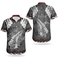 New Zealand Weka Personalised Couples Matching Off Shoulder Maxi Dress and Hawaiian Shirt Aotearoa Hen Silver Fern Maori Pattern LT22 - Polynesian Pride