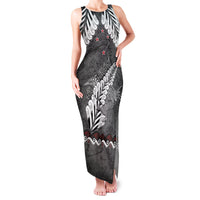 New Zealand Weka Personalised Family Matching Tank Maxi Dress and Hawaiian Shirt Aotearoa Hen Silver Fern Maori Pattern