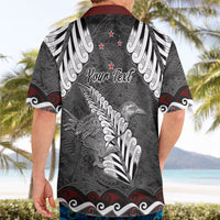 New Zealand Weka Personalised Hawaiian Shirt Aotearoa Hen Silver Fern Maori Pattern LT22 - Polynesian Pride
