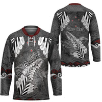 New Zealand Weka Personalised Hockey Jersey Aotearoa Hen Silver Fern Maori Pattern