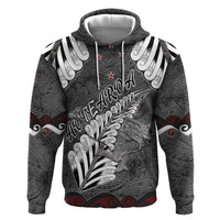 New Zealand Weka Personalised Hoodie Aotearoa Hen Silver Fern Maori Pattern LT22 Pullover Hoodie Black - Polynesian Pride