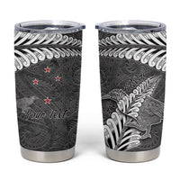New Zealand Weka Personalised Tumbler Cup Aotearoa Hen Silver Fern Maori Pattern