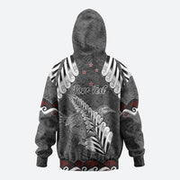 New Zealand Weka Personalised Zip Hoodie Aotearoa Hen Silver Fern Maori Pattern LT22 - Polynesian Pride