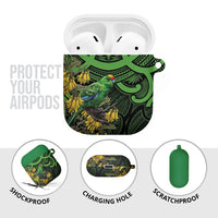New Zealand Parakeet Bird AirPods Case Maori Kakariki Kowhai Maori Pattern