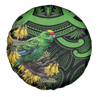 New Zealand Parakeet Bird Spare Tire Cover Maori Kakariki Kowhai Maori Pattern