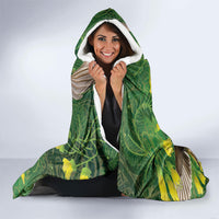 Bellbird New Zealand Personalised Hooded Blanket Kowhai Flower Maori Pattern