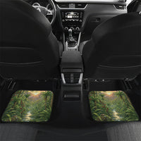 Bellbird New Zealand Personalised Car Mats Korimako Harakeke Flower Native Forest