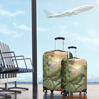 Bellbird New Zealand Personalised Luggage Cover Korimako Harakeke Flower Native Forest