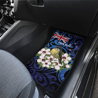 Tomtit New Zealand Personalised Car Mats Miromiro Manuka Flower Maori Pattern