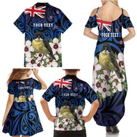 Tomtit New Zealand Personalised Family Matching Summer Maxi Dress and Hawaiian Shirt Miromiro Manuka Flower Maori Pattern LT22 - Polynesian Pride