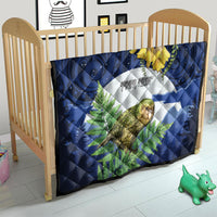 Kakapo New Zealand Personalised Quilt Kowhai Flower Silver Fern Maori Pattern