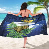 Kakapo New Zealand Personalised Sarong Kowhai Flower Silver Fern Maori Pattern