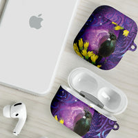 New Zealand Tui Bird Matariki AirPods Case Kowhai Flower Silver Fern Galaxy Maori Pattern