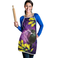 New Zealand Tui Bird Matariki Apron Kowhai Flower Silver Fern Galaxy Maori Pattern