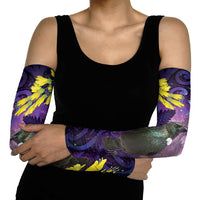 New Zealand Tui Bird Matariki Arm Sleeves Kowhai Flower Silver Fern Galaxy Maori Pattern