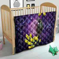 New Zealand Tui Bird Matariki Quilt Kowhai Flower Silver Fern Galaxy Maori Pattern