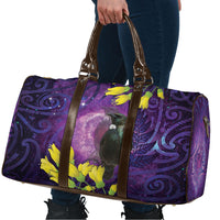 New Zealand Tui Bird Matariki Travel Bag Kowhai Flower Silver Fern Galaxy Maori Pattern