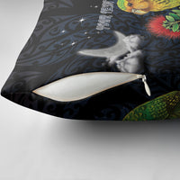 New Zealand Kakapo Matariki Personalised Pillow Cover Pohutukawa Flower Galaxy Maori Pattern