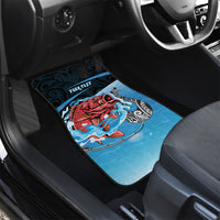 Personalised Snapper Fishing New Zealand Car Mats Tamure Fish Hook Maori Pattern
