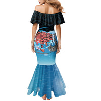 Personalised Snapper Fishing New Zealand Mermaid Dress Tamure Fish Hook Maori Pattern