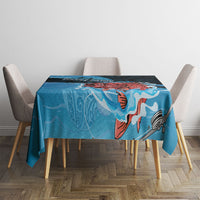 Snapper Fishing New Zealand Tablecloth Tamure Fish Hook Maori Pattern