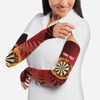 Personalised Darts New Zealand Arm Sleeves Silver Fern Red Color