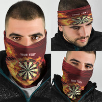 Personalised Darts New Zealand Neck Gaiter Silver Fern Red Color