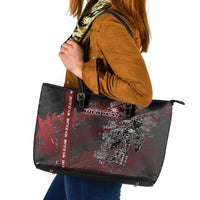 Personalised Cycling New Zealand Leather Tote Bag Aotearoa Pride Sportswear LT22 Red - Polynesian Pride