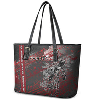 Personalised Cycling New Zealand Leather Tote Bag Aotearoa Pride Sportswear LT22 - Polynesian Pride