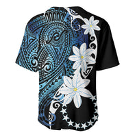 Cook Islands Maori Language Week Baseball Jersey Tiare Maori Kuki Airani Blue Pattern