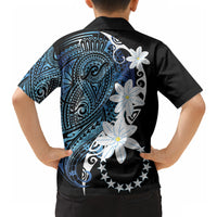 Cook Islands Maori Language Week Hawaiian Shirt Tiare Maori Kuki Airani Blue Pattern