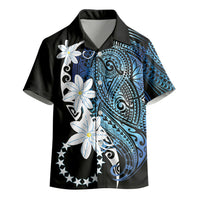 Cook Islands Maori Language Week Kid Hawaiian Shirt Tiare Maori Kuki Airani Blue Pattern
